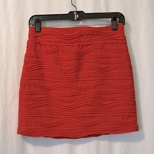 Sparkle & Fade | Bright‎ Coral Mini Skirt | Sz Medium